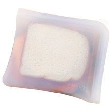 이지실리 실리콘 다용도 샌드위치 밀폐 지퍼백, 화이트, 1개