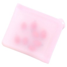 이지실리 실리콘 다용도 샌드위치 밀폐 지퍼백, 핑크, 1개