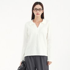 Elsso 女款柔軟基本款日常翻領針織衫