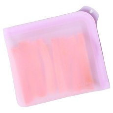 이지실리 실리콘 다용도 샌드위치 밀폐 지퍼백, 퍼플, 1개