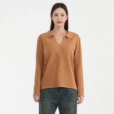 Elsso 女款柔軟基本款日常翻領針織衫