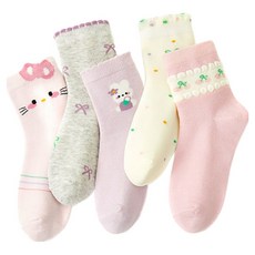 아이뿜 코코냥 리본 양말 5족 세트 J82