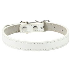 코레시스 반려동물 가죽 목줄, 화이트, 1개