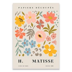 넥소르 홈데코 유화 질감 캔버스 원단 꽃 그림 아트 포스터 type1