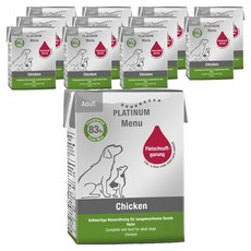PLATINUM 강아지 어덜트 메뉴 습식사료, 닭, 185g, 12개