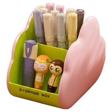 조인메이드 구름 모양 데스크 정리 연필꽂이 다용도 수납함 소, 그린, 1개