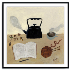 델리리움 북유럽 감성 일러스트 아트 액자 19, 검정