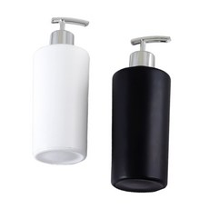 Makuwaku 簡約現代黑白多用途按壓式分裝瓶 450ml HTR049 2件組, 白色, 黑色, 1套