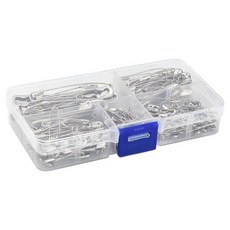 앙플러스 만능 혼합 옷핀 5종 세트, 실버, 1세트