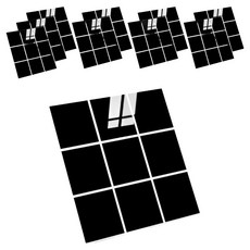 예스원 셀프 인테리어 벽 접착식 스티커 10p, 스타일 H