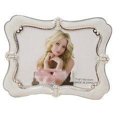 썬앤드림 러블리 웨딩 포토 홈데코 액자, 1개, 실버화이트