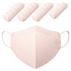 케이리얼 언택트 플러스 마스크 중형, 베이비핑크, 1개, 20개입