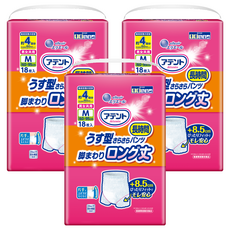 [箱裝]elleair 艾黎艾爾 Attento 愛適多 日本大王 4回吸收 防漏加長平口褲 成人紙尿褲, M(腰圍60~95cm), 3套, 18片