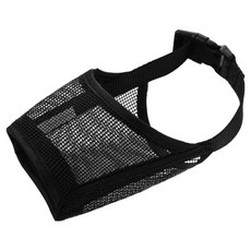 메종퓨프 강아지 중대형견 소형견 메쉬 짖음방지 입마개 XL, 블랙, 1개