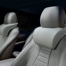 엔칸타 세이프레더넥 가죽 메모리폼 차량용 목쿠션, 2개, 그레이