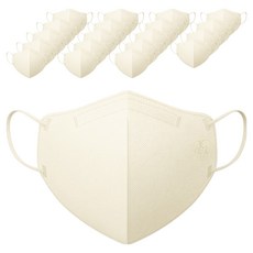 케이리얼 언택트 플러스 마스크 중형, 크림베이지, 1개, 20개입