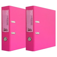 ECO Chungwoon Eco 槓桿式文件夾 2孔 A4 7cm, 粉紅色, 2個