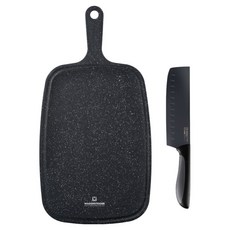 WAGENSTEIGER 大理石紋便攜砧板 大 + 蔬菜料理刀套組 黑色, 1套, 大理石紋便攜砧板 大 + 蔬菜料理刀