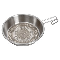 살반 시에라 접시형 캠핑컵 280ml, 실버, 1개