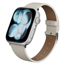 SwitchEasy 魚骨牌 Slim 真皮錶帶, 星光白, 1個