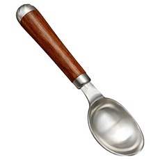 LANO 304不鏽鋼木柄冰淇淋勺, 01 銀色 玫瑰木, 1個