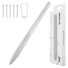 누아트 갤럭시탭 S펜 호환 EMR 스타일러스 터치펜, 화이트, 1개