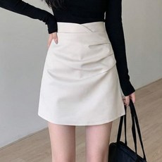 UNHEVE 女款波浪抓皺迷你裙