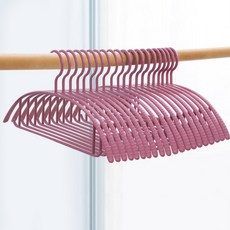 므뮤 어깨 뿔 방지 논슬립 라운드 옷걸이, 핑크, 20개