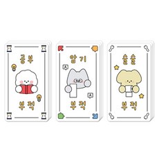 도나와친구들 공부 암기 술술 홀로그램 부적 포카 3종 세트, 혼합색상, 1세트