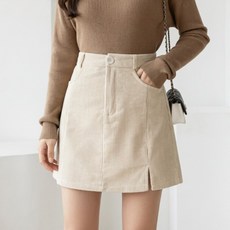 UNHEVE 女款復古燈芯絨迷你裙