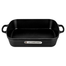 LE CREUSET 長方形琺瑯烤盤 37cm 霧面黑, 1個