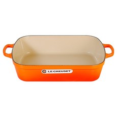 LE CREUSET 長方形琺瑯烤盤 37cm 橘色, 1個