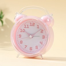 므뮤 귀여운 인테리어 자명종 알람 탁상시계, 스위티 핑크