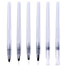 세븐집 워터 캘리그라피 수채화붓, 1개, 6종