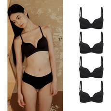 24hrs. 無感失憶內衣4件組 美胸款