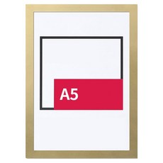 썬앤드림 A4 A3 자석 프레임 문서 브로셔 디스플레이 액자, 1개, A5 골드