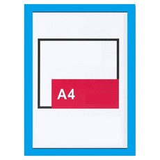 썬앤드림 A4 A3 자석 프레임 문서 브로셔 디스플레이 액자, 1개, A4 라이트블루