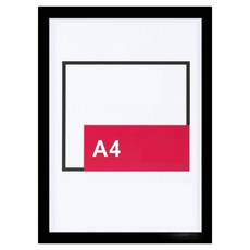 썬앤드림 A4 A3 자석 프레임 문서 브로셔 디스플레이 액자, 1개, A4 블랙