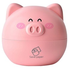 Mirnoa 可分離式動物臉面紙盒 豬 MMM3500, 粉紅色, 1個