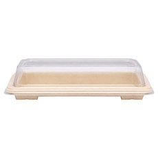 Me&MyWay 韓式Q軟餅乾 杜拜Q軟餅乾 2格 包裝用 一次性紙漿容器 + PET透明蓋 套組, 50套