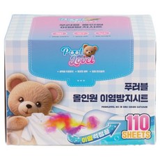 푸러블 올인원 이염방지 세탁시트, 1개, 110개입