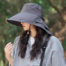 TheSirup 女款後頸遮陽寬簷漁夫帽