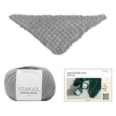 yarna 소울 쁘띠 스카프 S DIY 패키지 소울 인쇄도안, 514 그레이, 1개