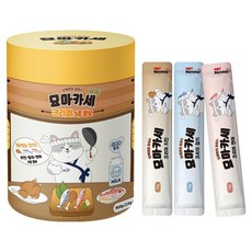 펫모닝 고양이 묘마카세 크리미 짜먹는 간식 60p, 1개, 900g, 혼합맛(치킨/참치/연어)