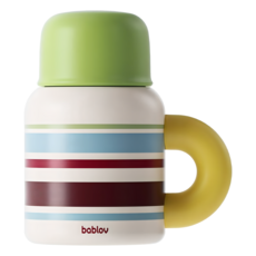 bablov 花伴森 316小胖都把手保溫杯, 抹茶曲奇, 1個, 480ml
