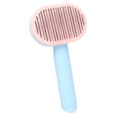 애틱트 귀여운 원터치 반려동물 빗 브러쉬, 핑크블루, 1개