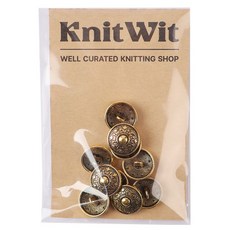 니트위트 클래식 단추 15mm 10p, 엔틱골드, 1개