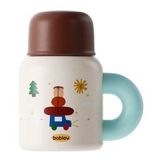 bablov 花伴森 316小胖都把手保溫杯, 怪趣積木, 1個, 480ml