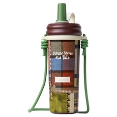 bablov 花伴森 GOGO吸管保溫杯復古款 316不銹鋼, 放慢節奏, 1個, 700ml