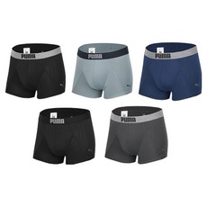 PUMA BODYWEAR 男士 New Wide 舒適立體 Logo 單點平口褲 5件組